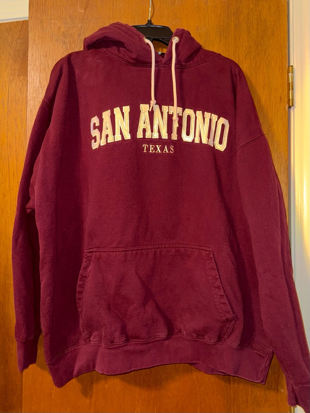 OCEAN BEACH Maroon "San Antonio Texas" Pullover Hoodie size 2X